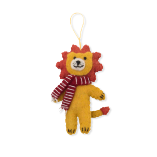 Christmas Decoration - Lion with a Scarf