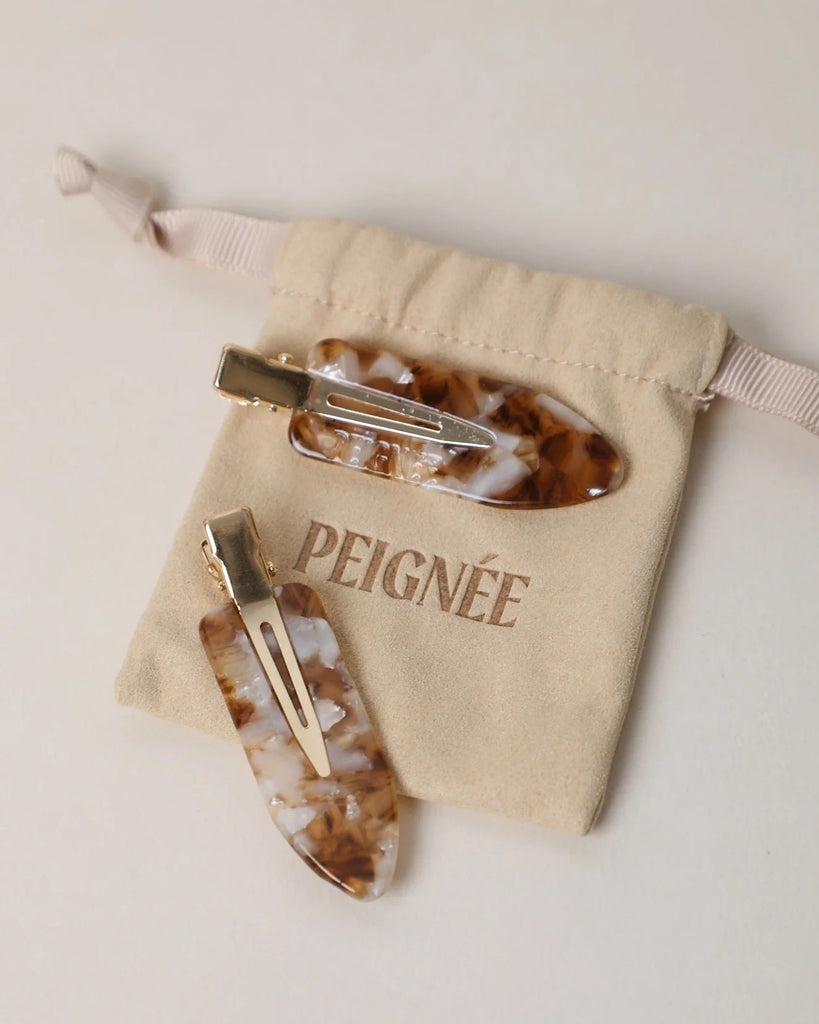 Barette Hair Clip Set - Affogato