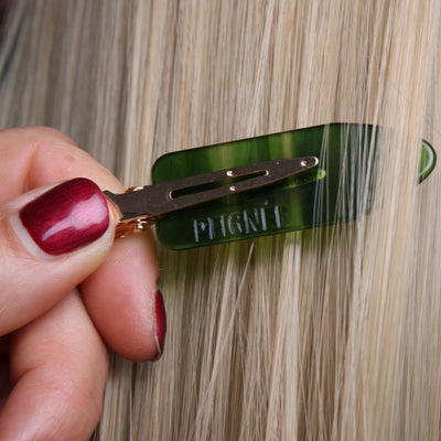 Barrette Hair Clip Set - Emerald