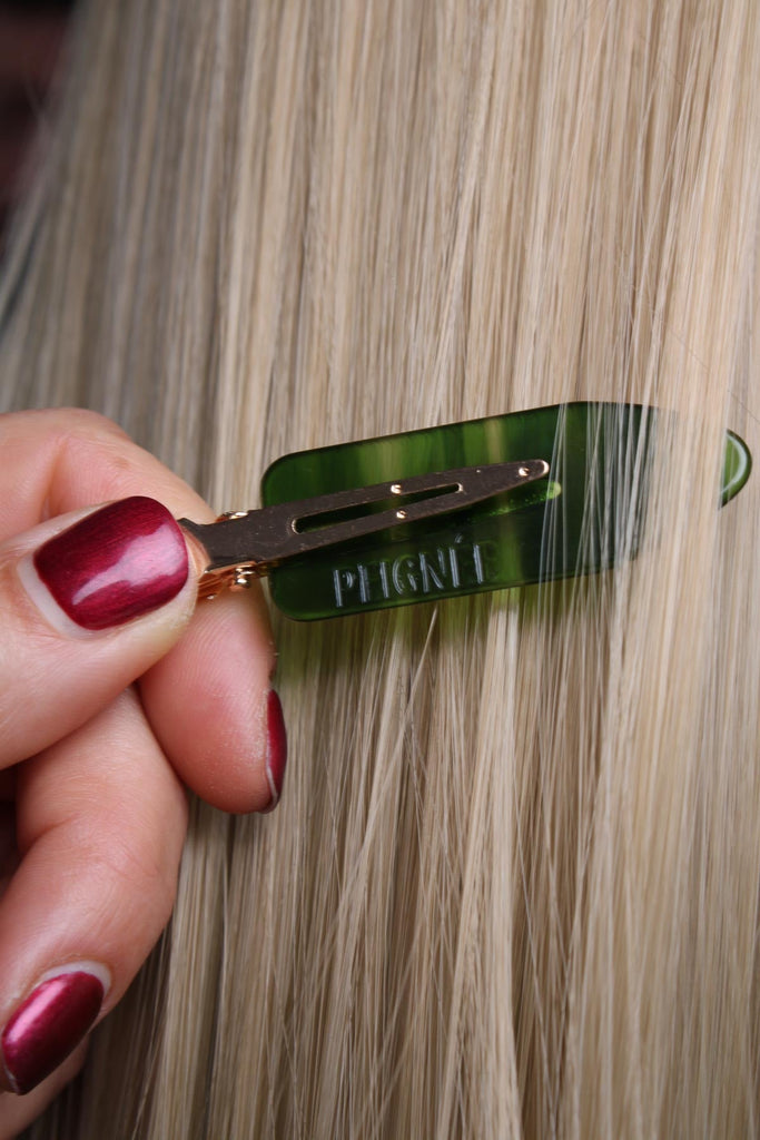 Barrette Hair Clip Set - Emerald