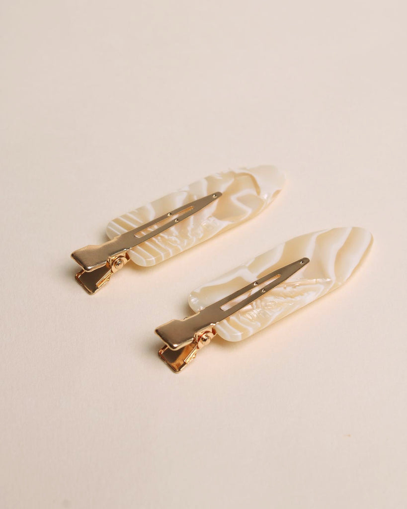 Barrette Hair Clip Set - Popcorn