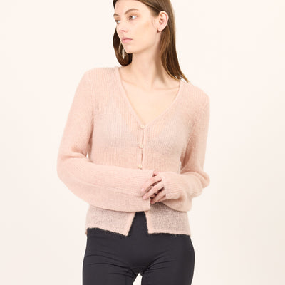 Lotus Mohair Cardi - Pink