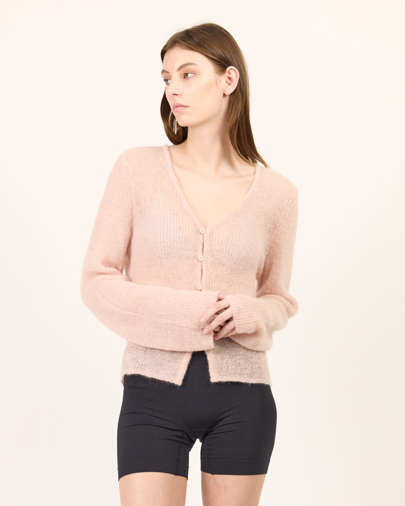 Lotus Mohair Cardi - Pink
