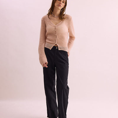 Lotus Mohair Cardi - Pink