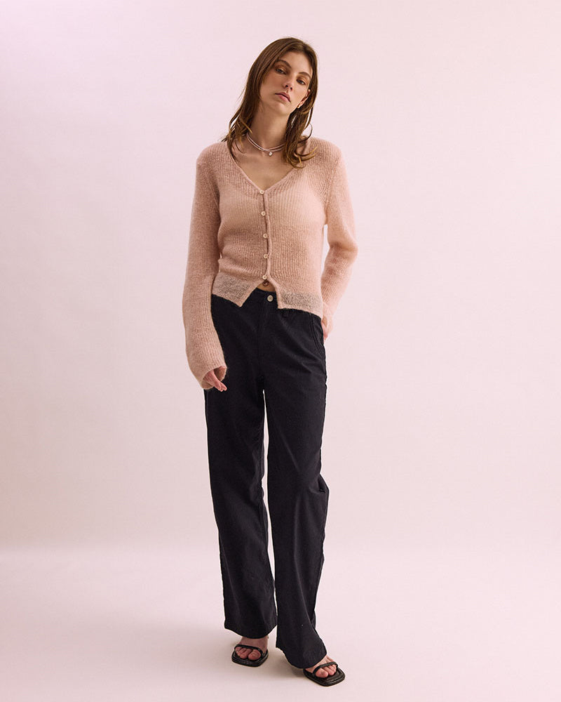 Lotus Mohair Cardi - Pink