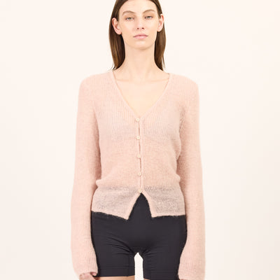 Lotus Mohair Cardi - Pink