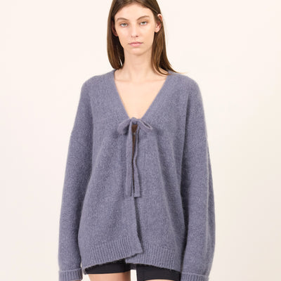 Maya Mohair Cardi - Denim Blue