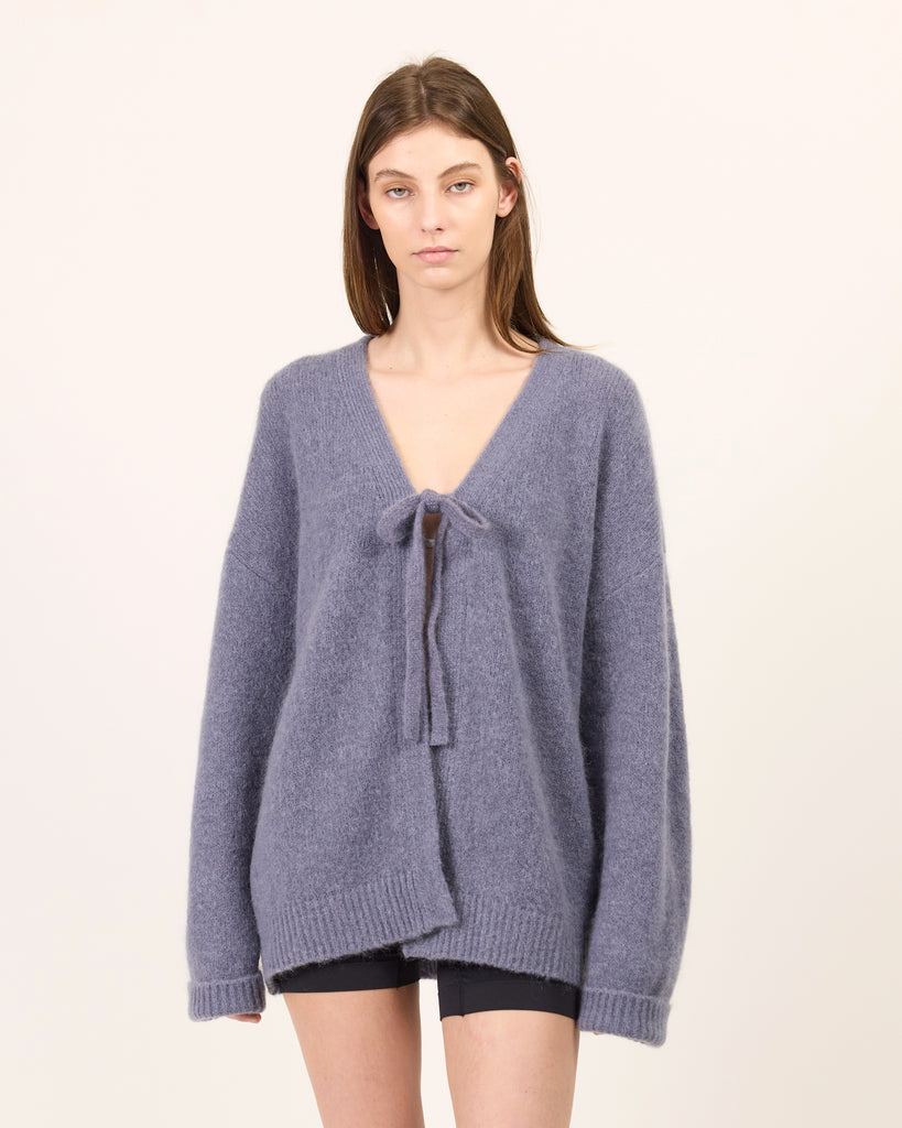 Maya Mohair Cardi - Denim Blue