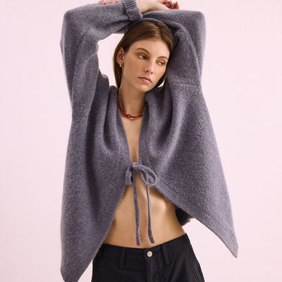 Maya Mohair Cardi - Denim Blue