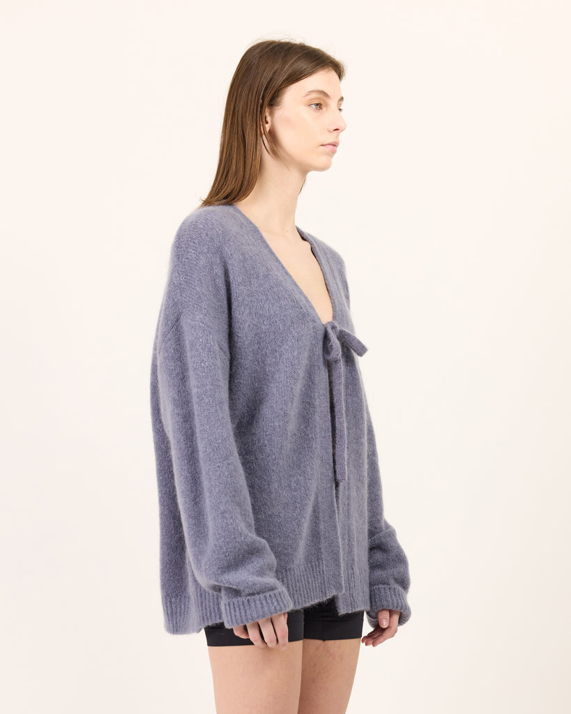 Maya Mohair Cardi - Denim Blue