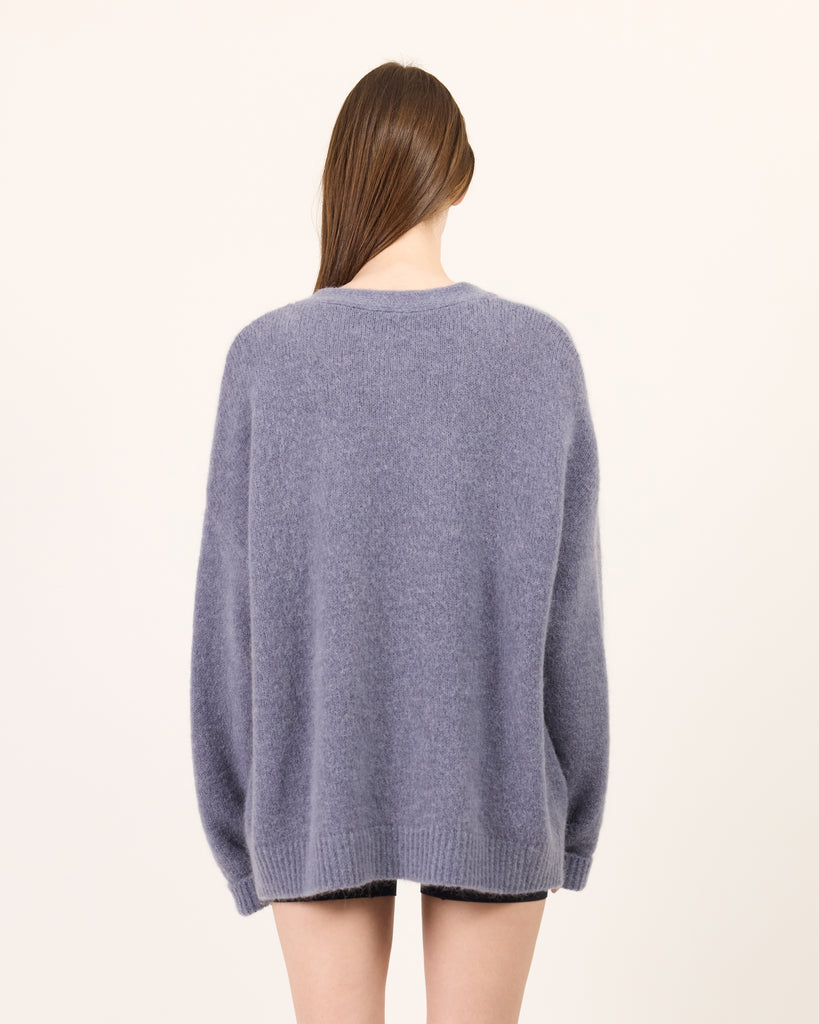 Maya Mohair Cardi - Denim Blue