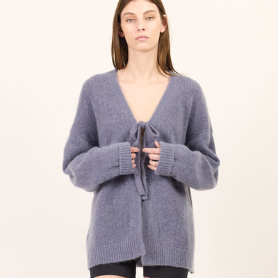 Maya Mohair Cardi - Denim Blue