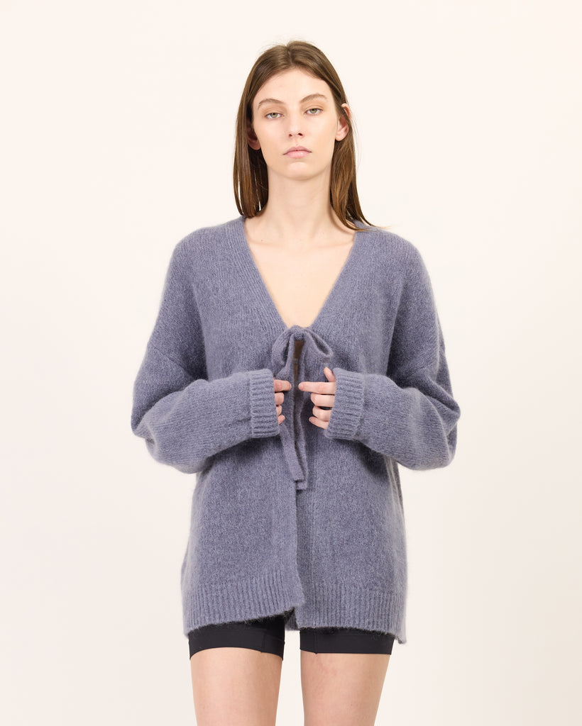 Maya Mohair Cardi - Denim Blue