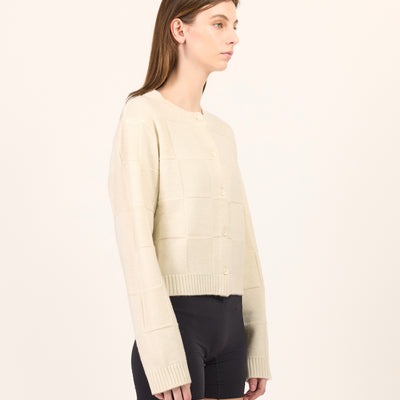 Squares Merino Cardi