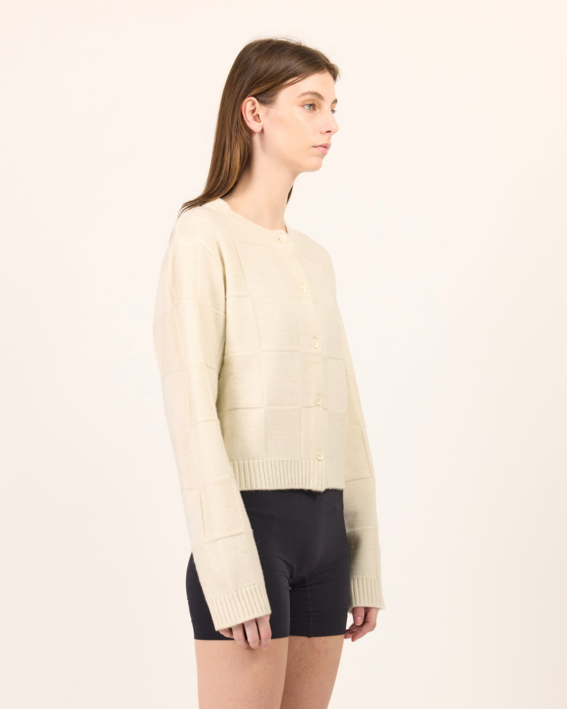 Squares Merino Cardi