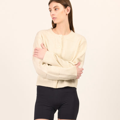 Squares Merino Cardi