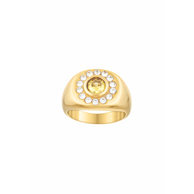 Heritage Citrine Pinky Ring