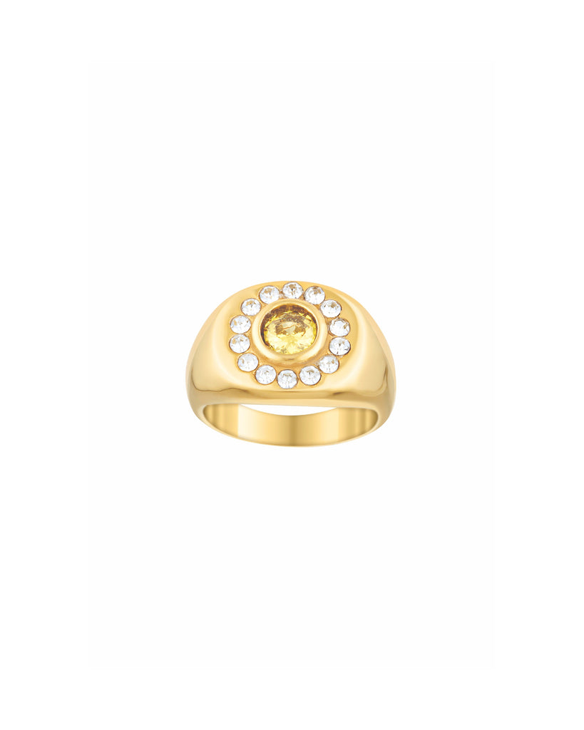 Heritage Citrine Pinky Ring