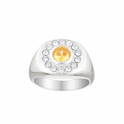 Heritage Citrine Pinky Ring