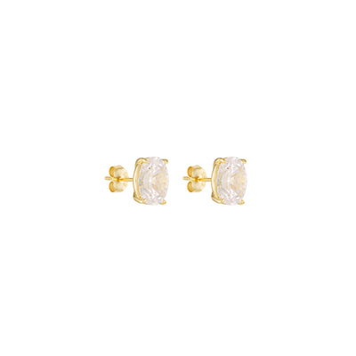 Oval CZ Studs