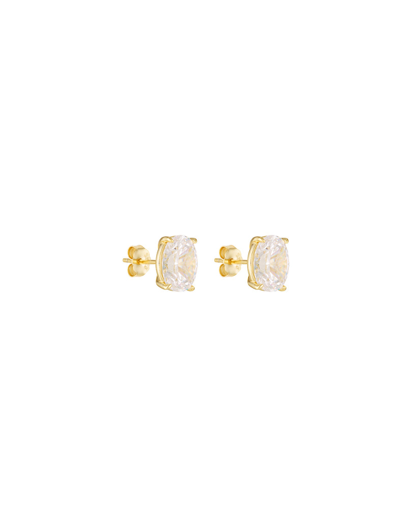Oval CZ Studs