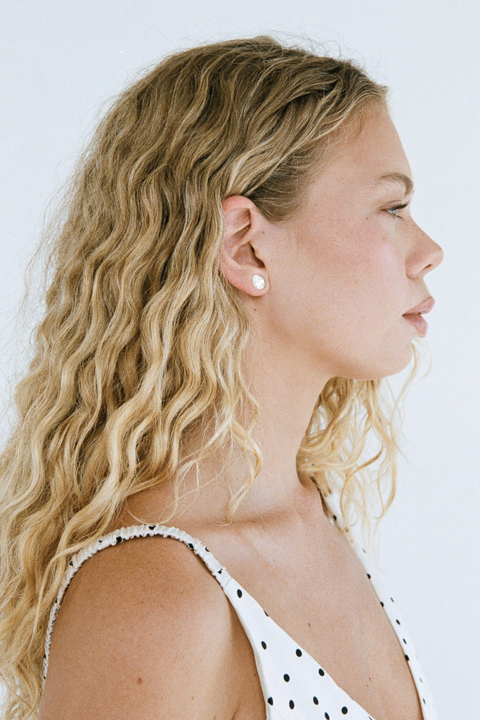 Oval CZ Studs