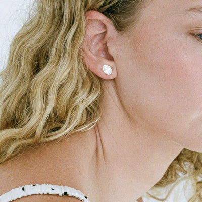 Oval CZ Studs
