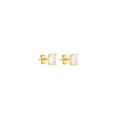 Oval Small CZ Studs