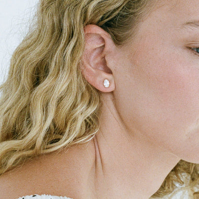 Oval Small CZ Studs