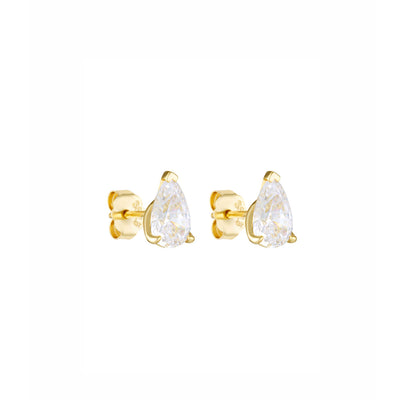Pear Small CZ Studs