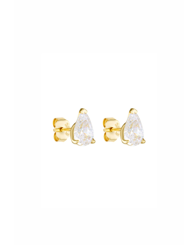 Pear Small CZ Studs