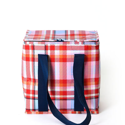 Tartan Insulated Cooler Tote