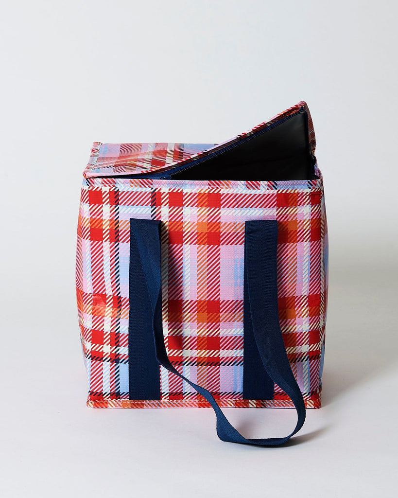 Tartan Insulated Cooler Tote