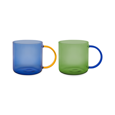 Fred Mug Set - Green & Blue