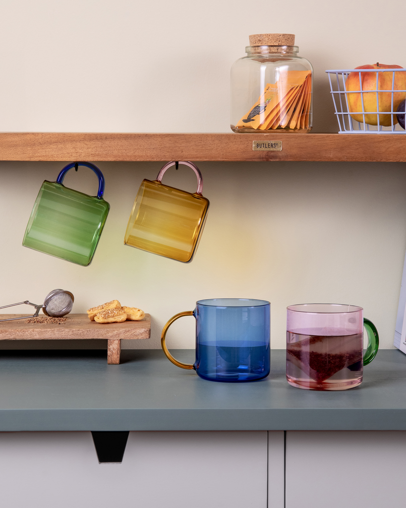 Fred Mug Set - Green & Blue