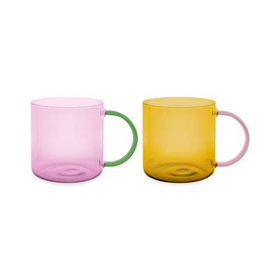 Fred Mug Set - Rose & Yellow