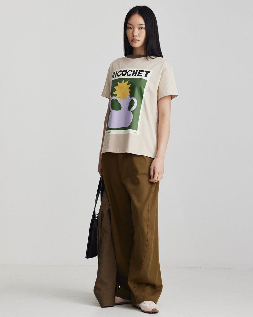 Aiden Tee - Sand Beige & Khaki