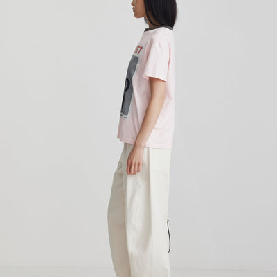 Aiden Tee - Soft Pink & Charcoal