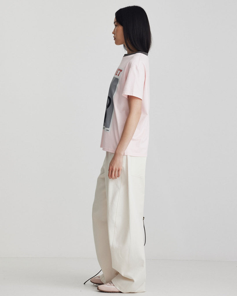 Aiden Tee - Soft Pink & Charcoal