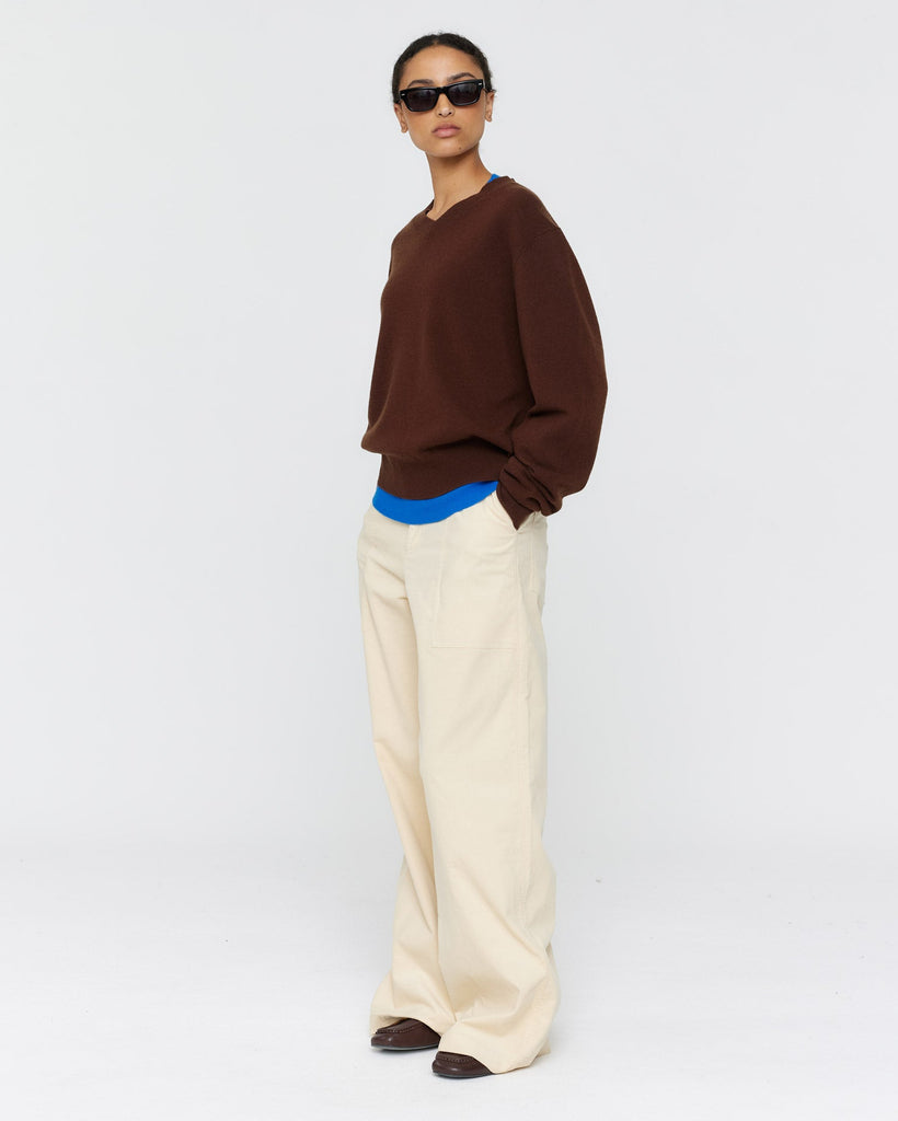 Amina Wool Jumper - Brown