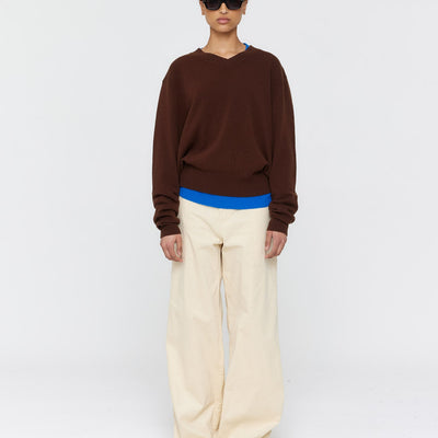 Amina Wool Jumper - Brown