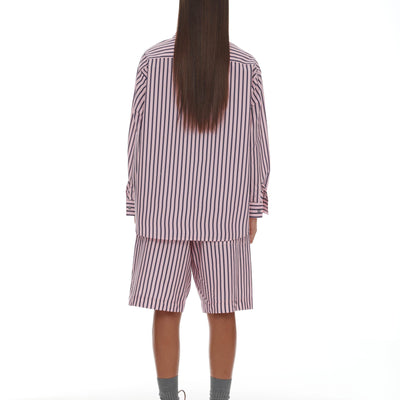 Anchor Shirt - Pink & Plum Stripe