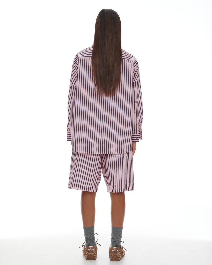 Anchor Shirt - Pink & Plum Stripe