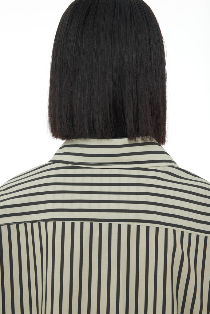 Anchor Shirt - Sage & Khaki Stripe