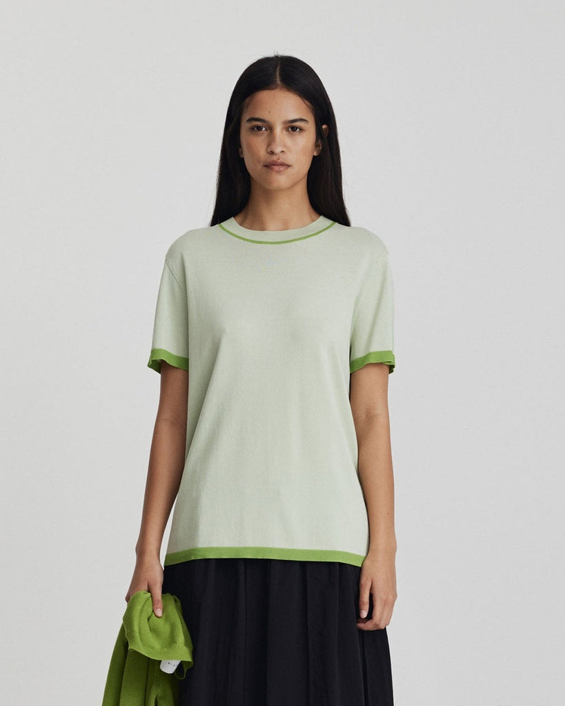 Florent Knit Tee - Mint & Apple