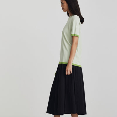 Florent Knit Tee - Mint & Apple
