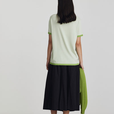 Florent Knit Tee - Mint & Apple