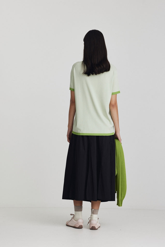Florent Knit Tee - Mint & Apple