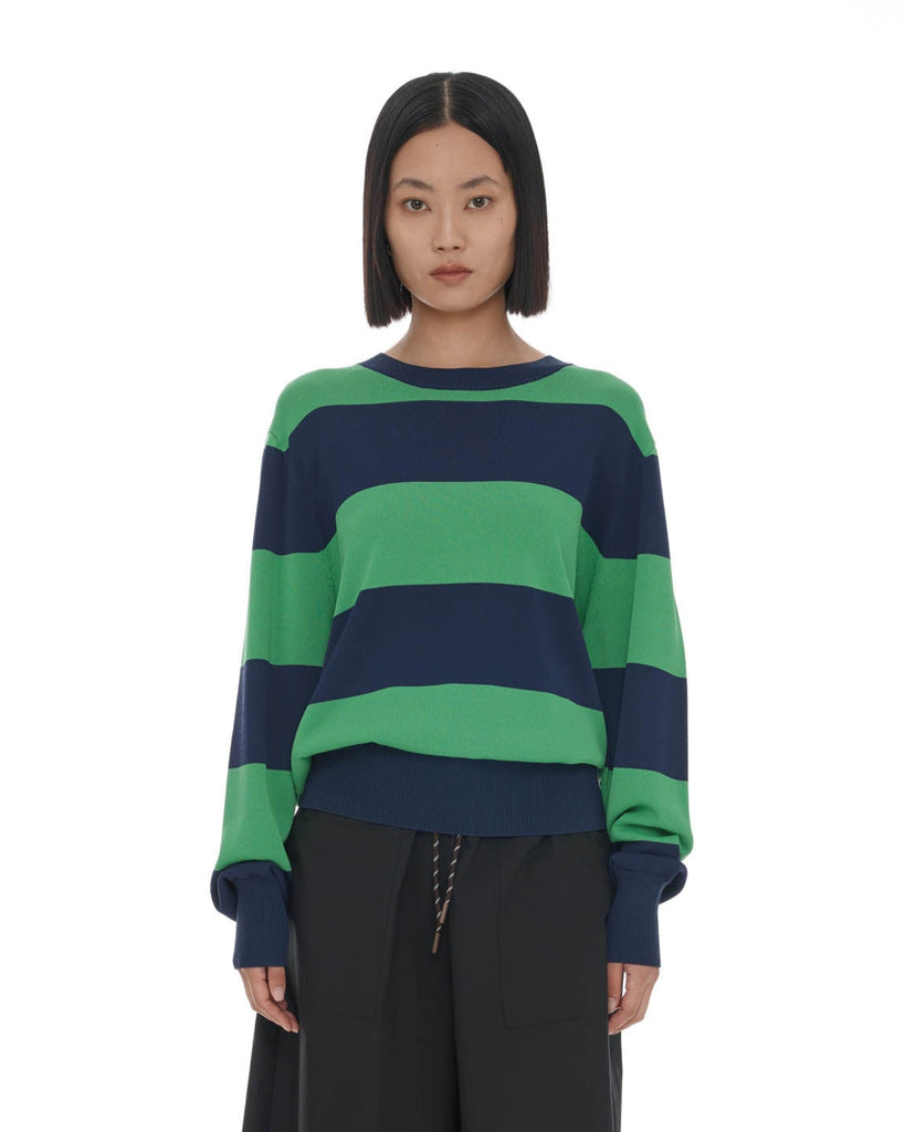 Francisco Jumper - Ink & Green Stripe