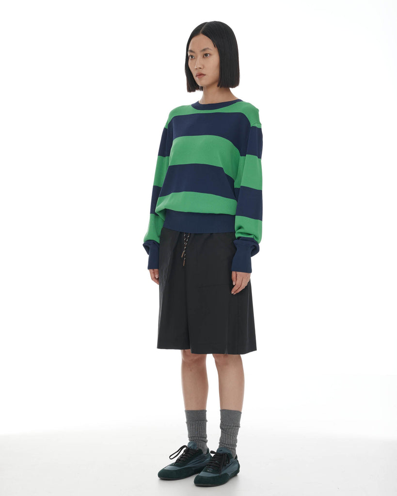 Francisco Jumper - Ink & Green Stripe